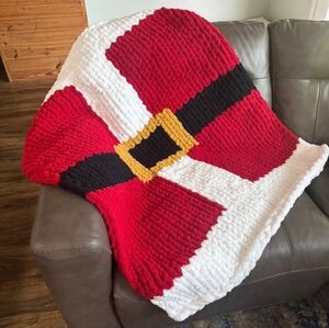 Cozy Handknit‎ Santa Blankets Chunky Chenille